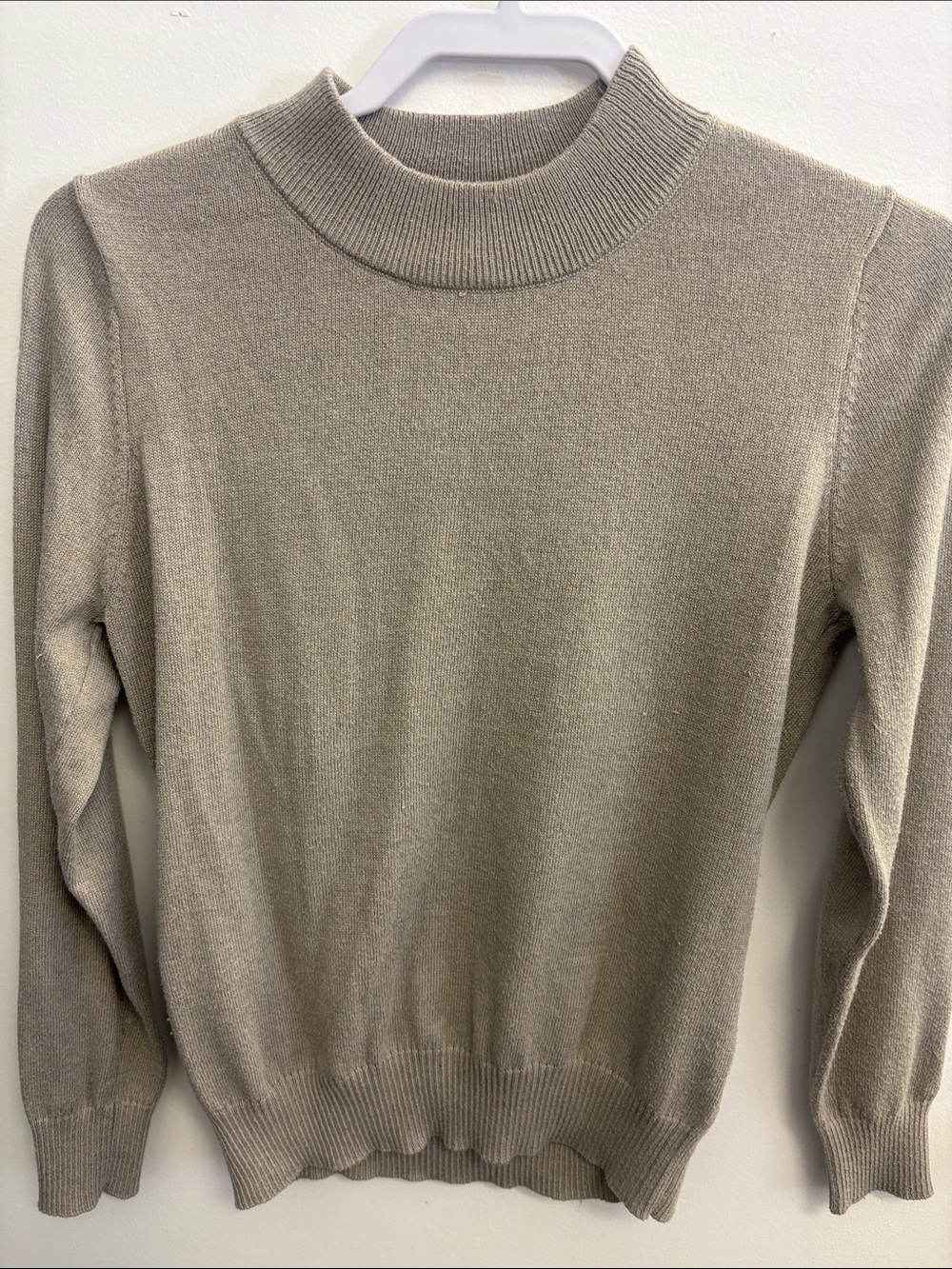 Everyday Mock Neck Sweater in Taupe